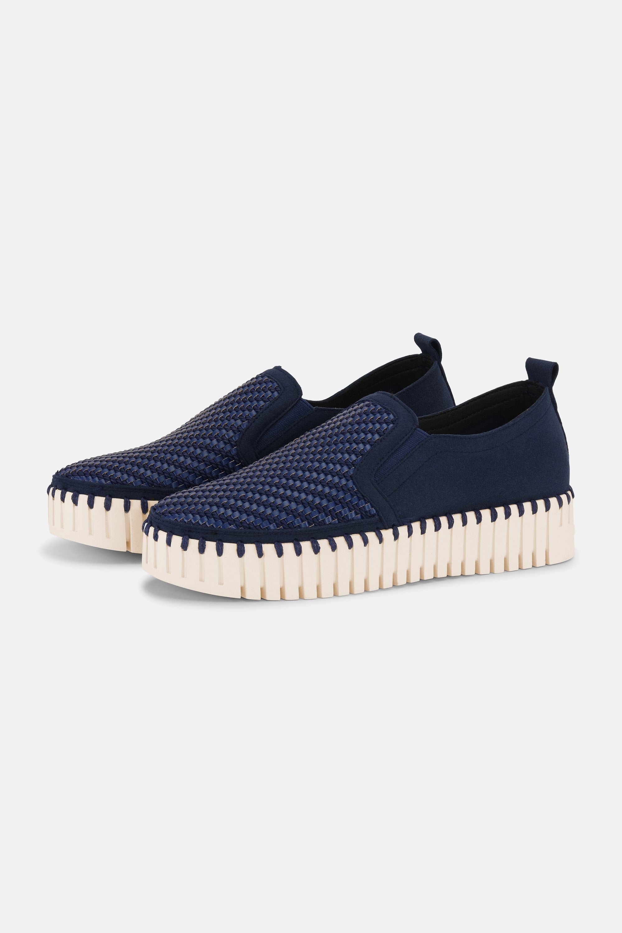 Platform Tulip Sko - Dark Indigo Pearled Ivory